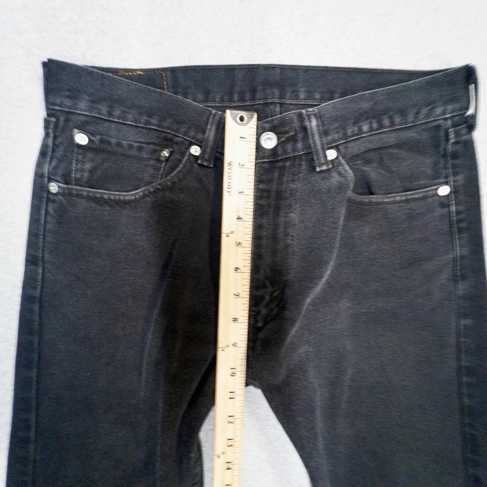 Levis 505 Jeans Mens 32x32 Black Regular Fit Straight Leg Zip Fly Cotton Denim‎